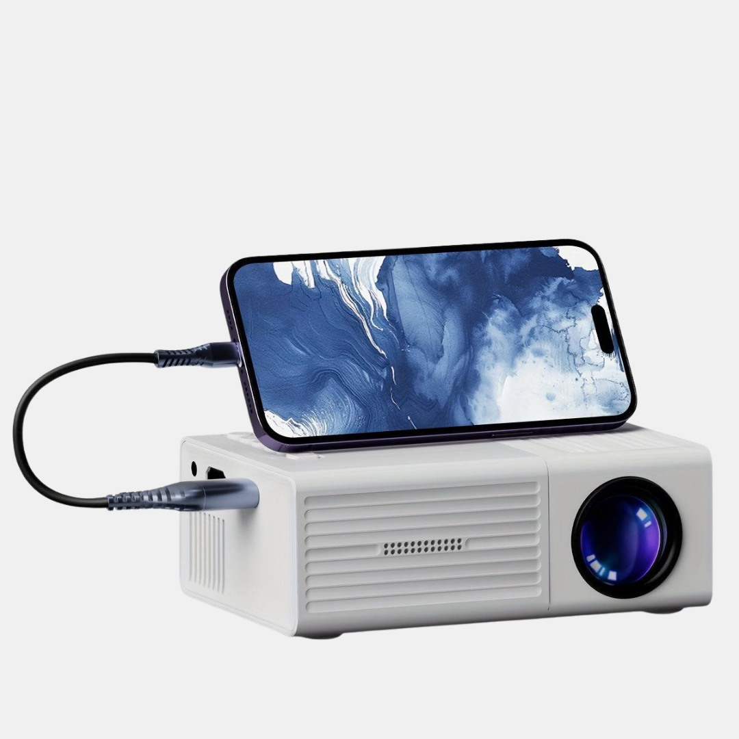 Ultraklar Miniprojektor – Kompakt HD-Display til Hjemme- og Rejseunderholdning Electronics & Gadgets Tech Butik