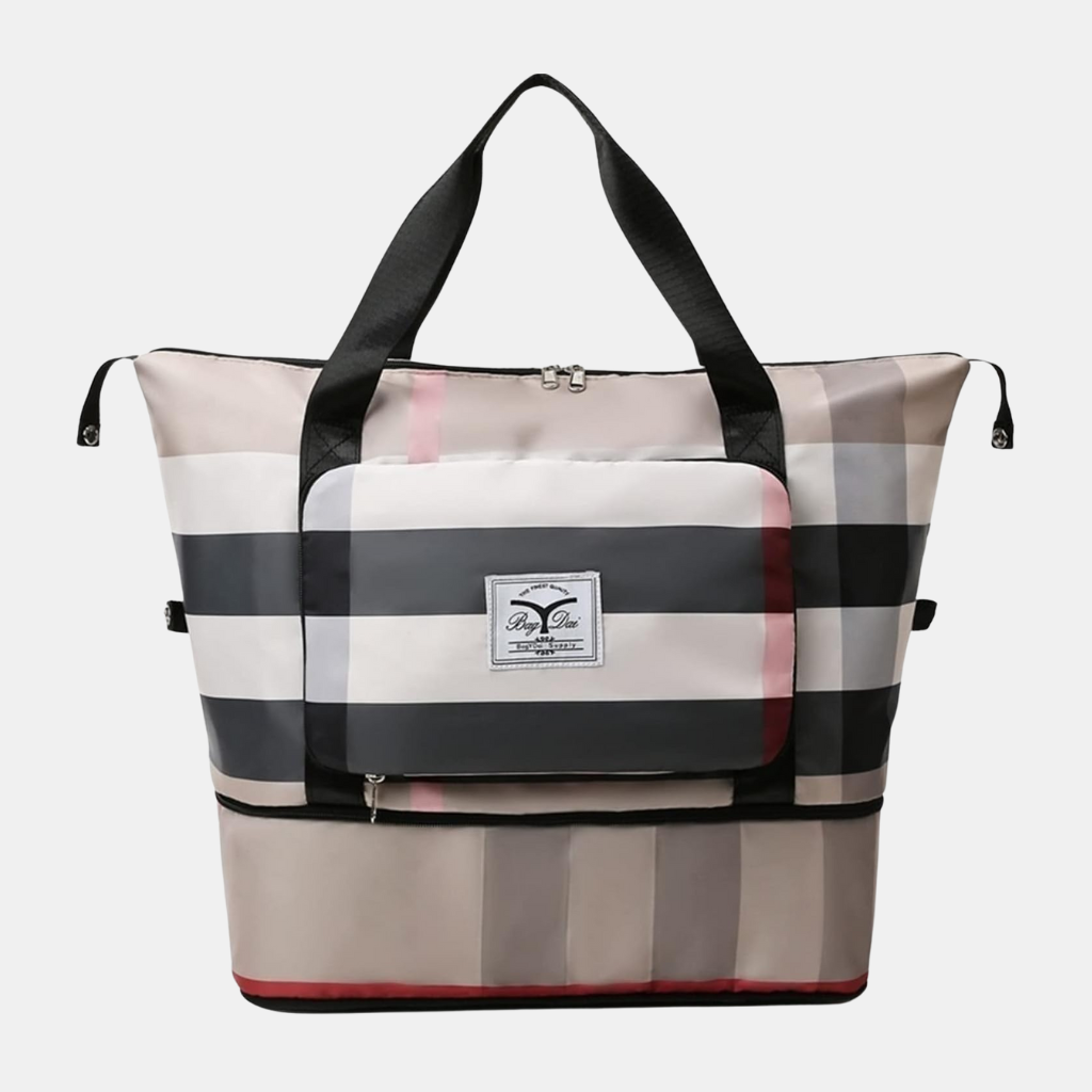 Sammenklappelig Rejsetaske – Vandtæt og Rummelig til Alle Dine Eventyr Hand Bag Tech Butik Khaki - Ternet