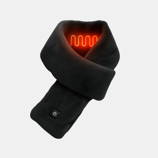 Termisk Tørklæde med Justerbar Varme – USB Genopladeligt Vintertilbehør for Varme og Stil Sjaaler Tech Butik Sort