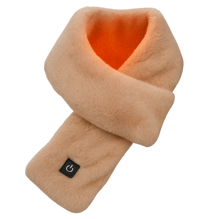 Termisk Tørklæde med Justerbar Varme – USB Genopladeligt Vintertilbehør for Varme og Stil Sjaaler Tech Butik Beige