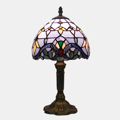 Tiffany-inspireret bordlampe i farvet glas til et levende arbejdsmiljø Bordlampe Tech Butik E