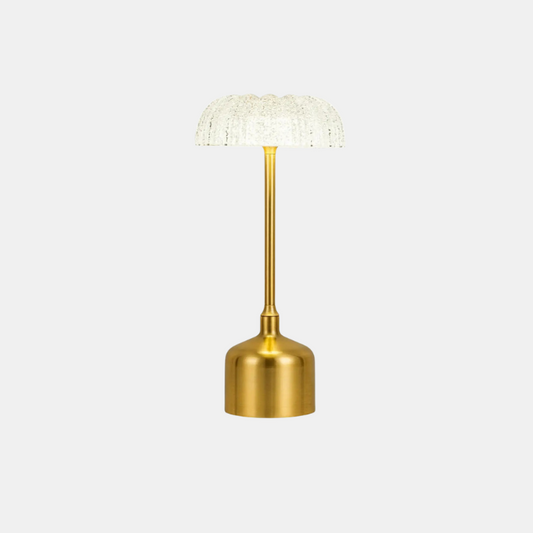 Trådløs bordlampe i krystalblomsterdesign med berøringsdæmpning og elegant stemningsglød Belysning Tech Butik