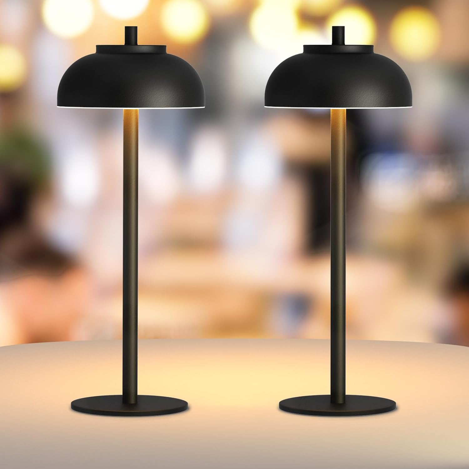 Trådløs bordlampe med berøringsstyring hurtig opladning og elegant stemningslys Lamper Tech Butik