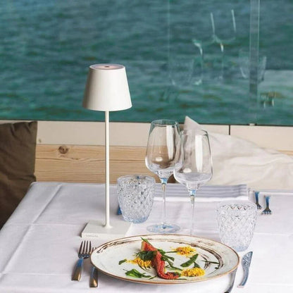 Trådløs genopladelig nordisk bordlampe til hyggelig atmosfære table lamp Tech Butik Hvid