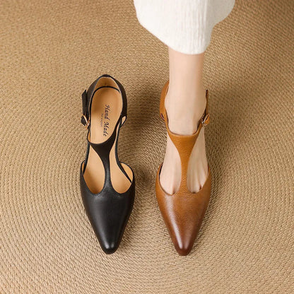 Damehæle i Læder – Vintage Elegance med Moderne Komfort Heels Tech Butik