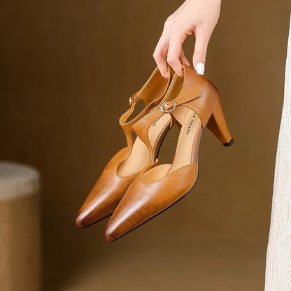 Damehæle i Læder – Vintage Elegance med Moderne Komfort Heels Tech Butik