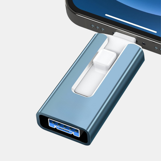 USB-drev – Udvid Lagerplads Øjeblikkeligt til Fotos & Videoer USB-flashdrev Tech Butik Blå 128GB