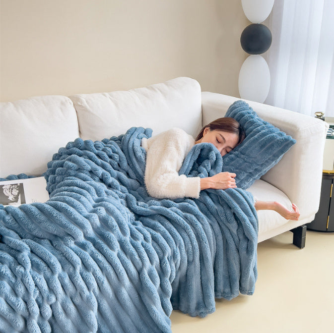 Ultrablødt Fluffy Fleecetæppe – Perfekt til Kolde Nætter Tæpper & Plaider Tech Butik Blå 100x150 cm
