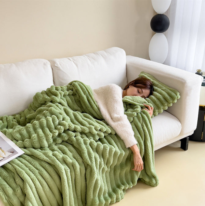 Ultrablødt Fluffy Fleecetæppe – Perfekt til Kolde Nætter Tæpper & Plaider Tech Butik Lys grøn 100x150 cm