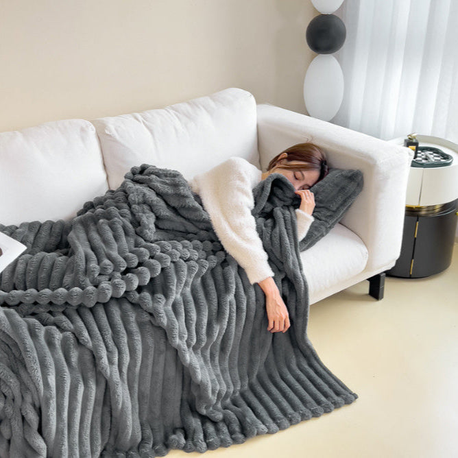 Ultrablødt Fluffy Fleecetæppe – Perfekt til Kolde Nætter Tæpper & Plaider Tech Butik Mørkegrå 100x150 cm