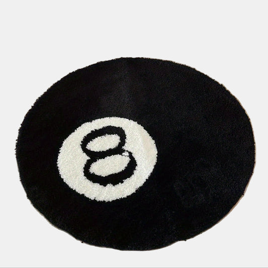 Unik 8-Ball Teppich til Indendørs og Udendørs Rum - Retro Design Tæppe Tech Butik 60X60 Cm