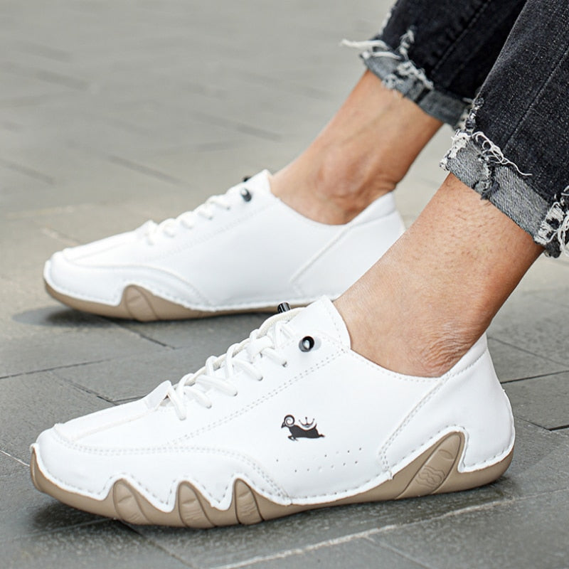 Stilfulde Barefoot Lædersko – Unisex Komfort & Stil Fritidssko Tech Butik