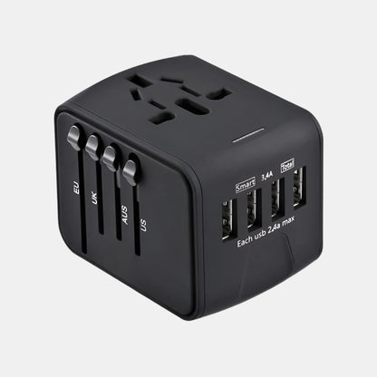 Universal Rejseadapter til Enkel Opladning Gadgets Tech Butik Sort
