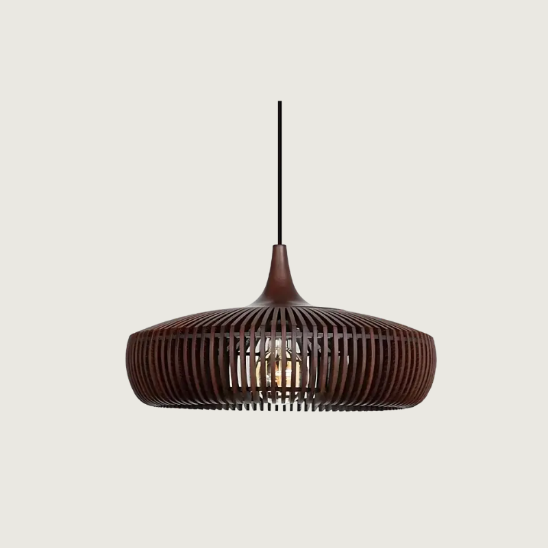 Træpendellampe – Minimalistisk belysning og skandinavisk varme Ceiling lamp Tech Butik Valnød