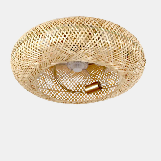 Luksuriøs Bambus Loftventilator med Lampe loftsventilator Lampe Tech Butik