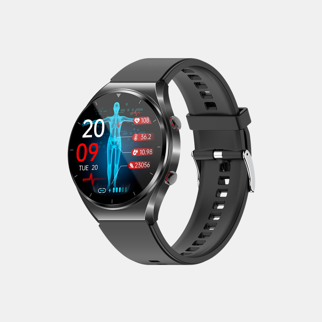 KL09 Smartwatch – Avanceret SundhedsTracker Bærbar teknologi Tech Butik Sort