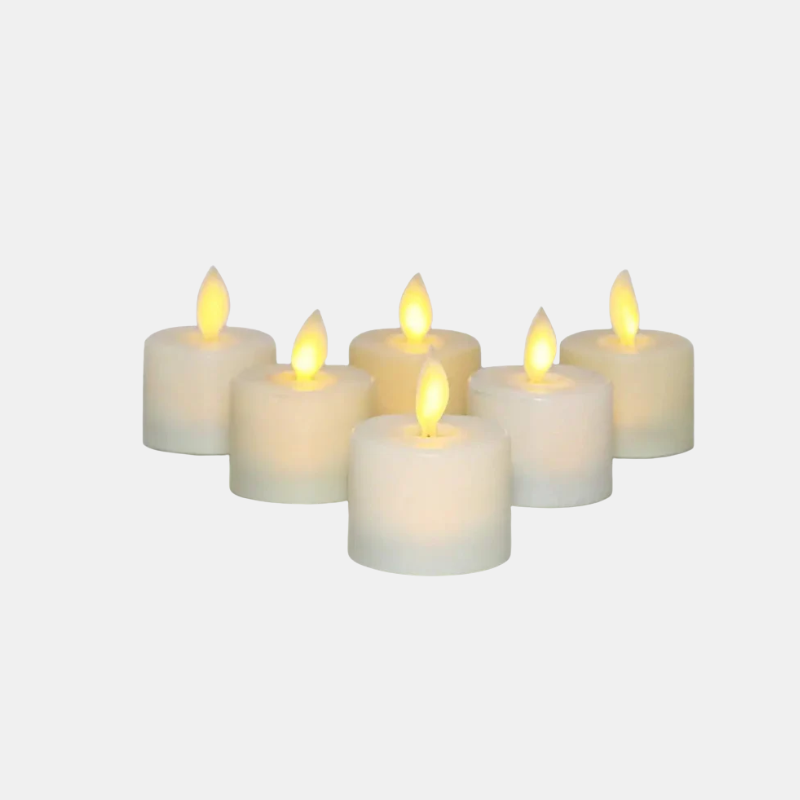 Flammeløs LED Fyrfadslys til Sikker Dekorativ Belysning Stemningsbelysning Tech Butik 6 stk.