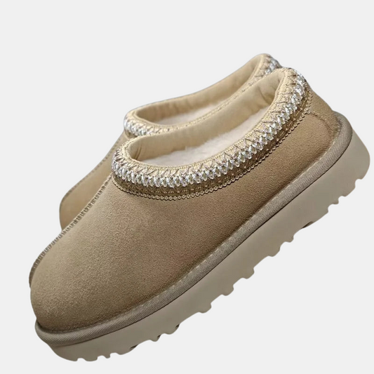 Beige Ankelstøvler Dame med Pelsfoder – Ultra Mini Platform til Vinter Kvinders Støvler Tech Butik Beige 36