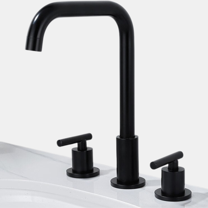 Elegant 3-Loch Badeværelsesarmatur til Moderne Indretning og Stil Badeværelsesarmaturer Tech Butik Sort