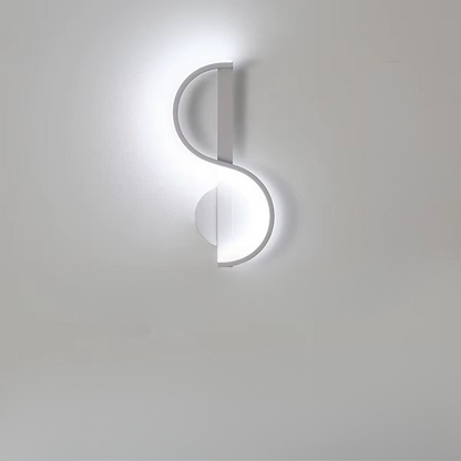 Moderne LED Væglampe med Kurvet Design til Hyggebelysning Væglamper Tech Butik Hvid Naturhvid
