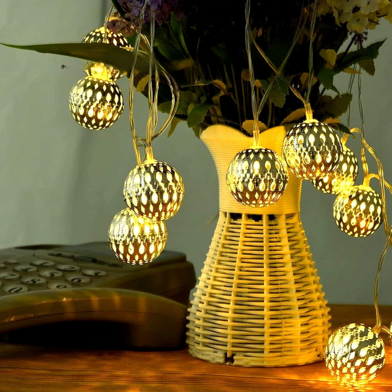 Solglød-strenge – Vandtætte solcelle lyskæder i marokkansk stil Lighting Tech Butik