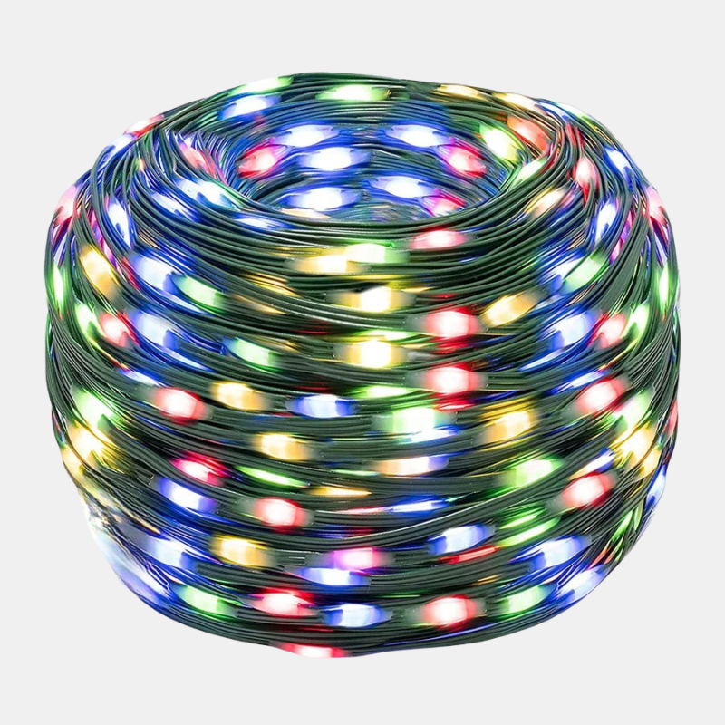 Vandtæt LED Lyskæde Udendørs – Flerfarvet Belysning til Have og Terrasse Udendørs belysning Tech Butik Multicolor 10M 100 LED's