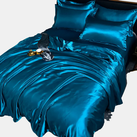 Luksuriøst Sengetøj i Silke - Åndbart og Blødt til Soveværelse Sengetøj Tech Butik Himmelblå 150 x 200 cm