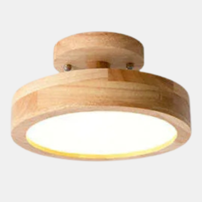 Moderne Træ LED Loftlampe til Stilfulde Rum Loftslampe Tech Butik Træ Varm hvid