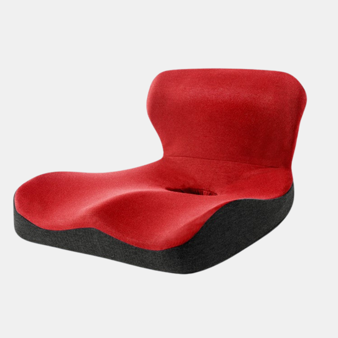 L-Formet Memoryskum Ortopædisk Pude – Ultimativ Komfort & Støtte Pillow Tech Butik Rød 40 × 35 × 8 cm (L × B × H)