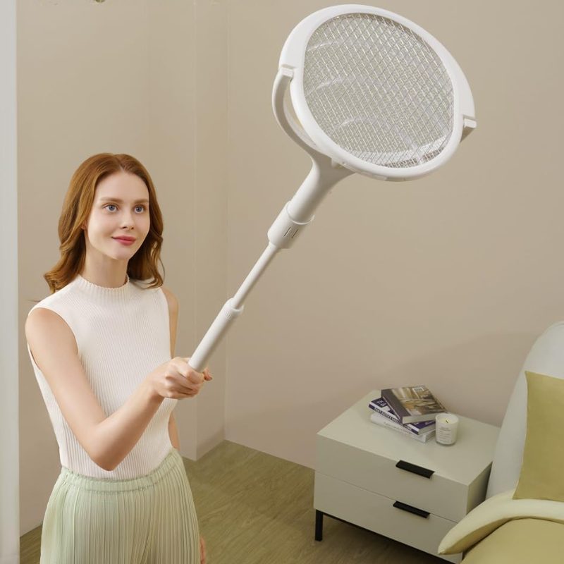 Flexible Fly Racket Genopladelig Elektrisk Fluesmækker med 90° Drejelig Hoved Insektfælder og -afskrækningsmidler Tech Butik