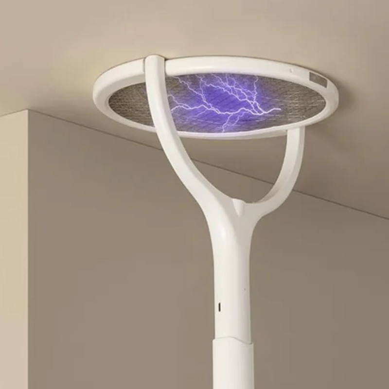 Flexible Fly Racket Genopladelig Elektrisk Fluesmækker med 90° Drejelig Hoved Insektfælder og -afskrækningsmidler Tech Butik