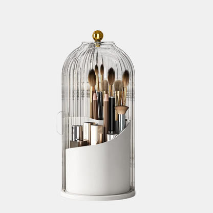 Elegant 360° Roterende Makeup Organizer – Nem Skønhed med Stil Beauty Tech Butik Hvid