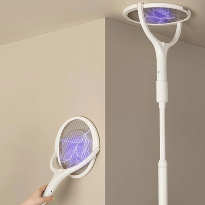 Flexible Fly Racket Genopladelig Elektrisk Fluesmækker med 90° Drejelig Hoved Insektfælder og -afskrækningsmidler Tech Butik