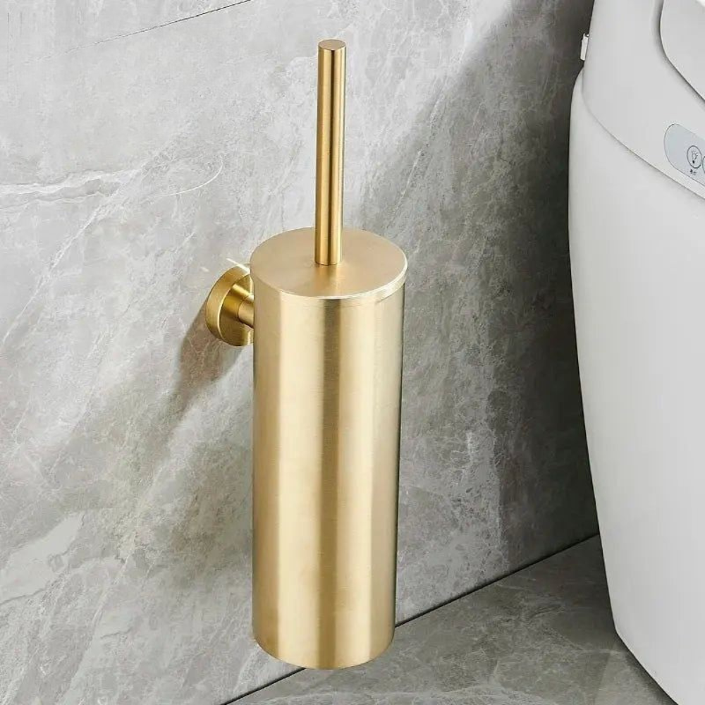 Badeværelses Toiletbørste – Effektiv Selvrensende & Hygiejnisk Design Bathroom Accessories Tech Butik Børste guld Væg