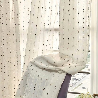 Elegant Regnbue Tylgardin – Let og Luftigt Vinduesgardin med Livlige Farveaccents Curtains Tech Butik