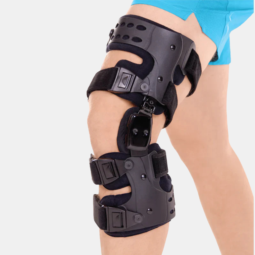 Unloader Knæstøtte – Reducer Tryk & Forbedr Bevægelse Knæstøtte Tech Butik Sort Venstre