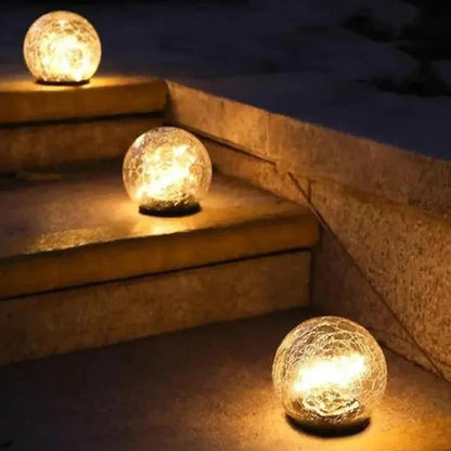 Stilfulde udendørslys – fortryllende solcelledrevet glaskugle med varm glød Outdoor Lights Tech Butik