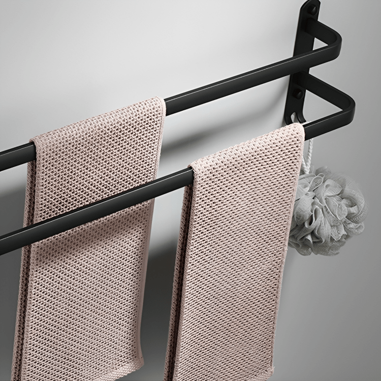 Væghængt Badeværelseshåndklædeholder med Flere Niveauer og Krog Stativ Tech Butik