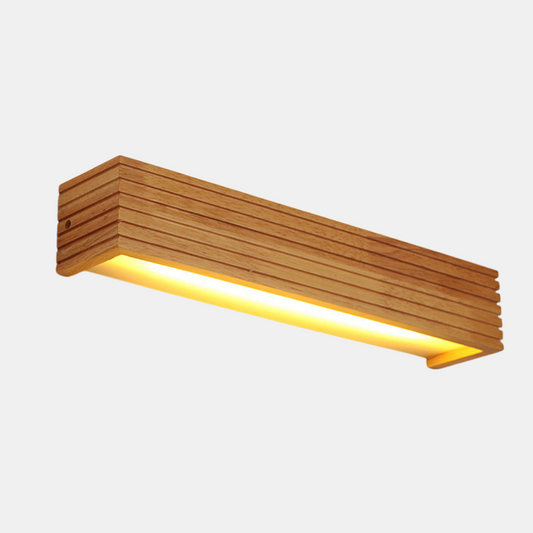 Væglampe i Moderne Trædesign med LED Belysning Tech Butik Træ D38*H8CM Varmt lys
