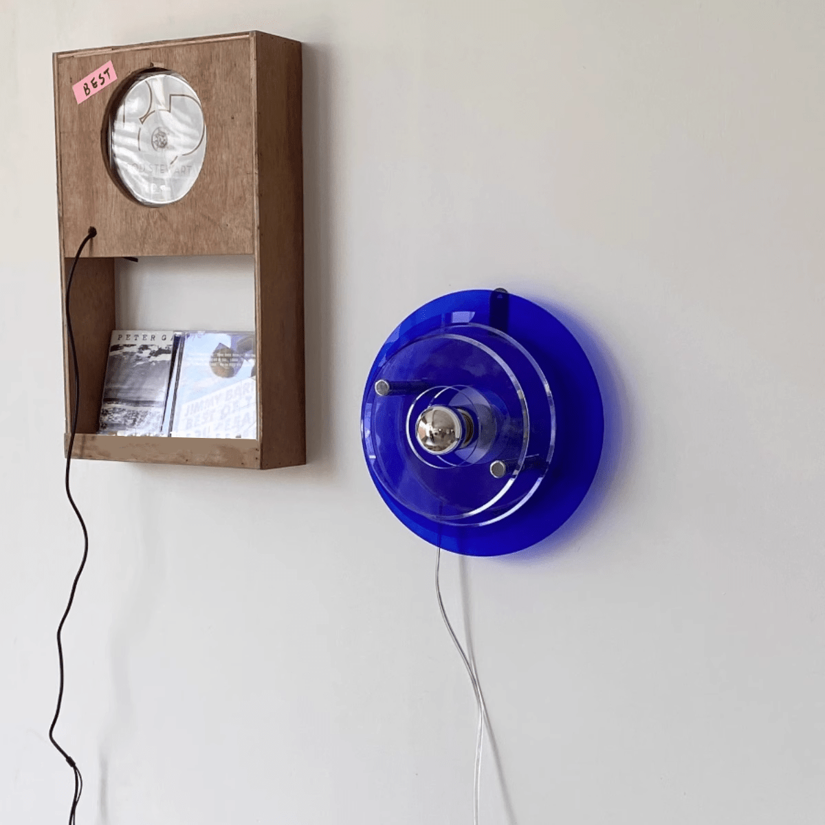Flyvende Tallerken Inspireret Væglampe med Ambiente Lys Væglampe Tech Butik Blå