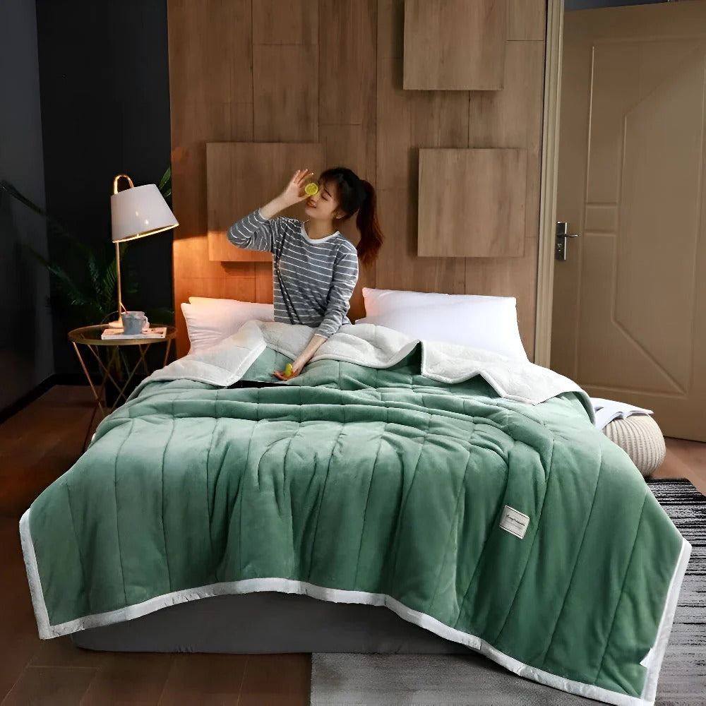 Vægtet Fleece Dynebetræk Tæppe – Blødt & Hyggeligt Komfort Sengetøj Tech Butik