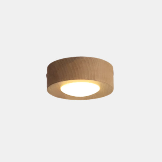 Valnød Plafondlampe med LED Belysning Loftslampe Tech Butik Asketræ A Varm lys