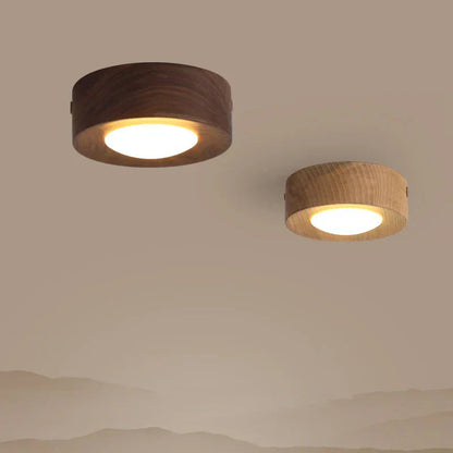 Valnød Loftlampe med LED-Spot – Moderne & Elegant Lamper & Belysning Tech Butik
