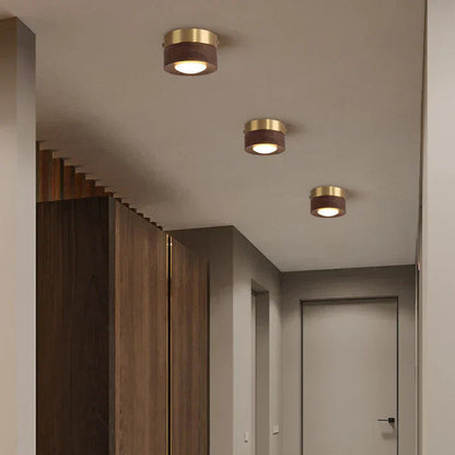 Valnød Loftlampe med LED-Spot – Moderne & Elegant Lamper & Belysning Tech Butik