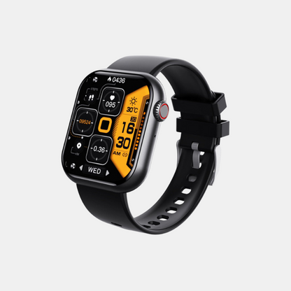 Vandtæt Smartwatch med Sundhedssporing Blodsukker Blodtryk og Søvnovervågning Smartwatches Tech Butik F57 Anlaufschutz/Silikon sort