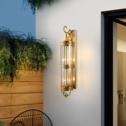 Vandtæt Udendørs Vintage LED Verandalampe Væglampe Tech Butik Kobber 18 cm L x 100 cm H