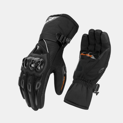 Vandtætte Vinter-Motorcykelhandsker med Kulfiberbeskyttelse Motorcykelhandsker Tech Butik Sort S