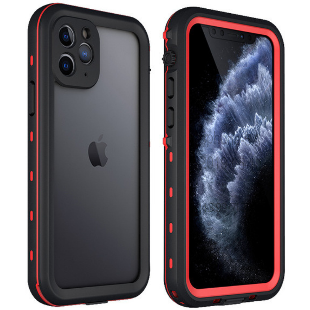 Militær-Grade IP68 Vandtæt iPhone Cover | 360° Panserbeskyttelse Mobiltelefontilbehør Tech Butik iPhone 17 Pro Max Rød