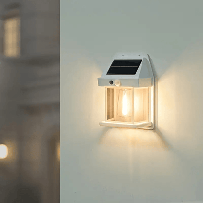 Vandtæt Solenergi Zonnelampe med Bevægelsessensor til Udendørs Brug (1+1 Gratis) Væglampe Tech Butik Hvid