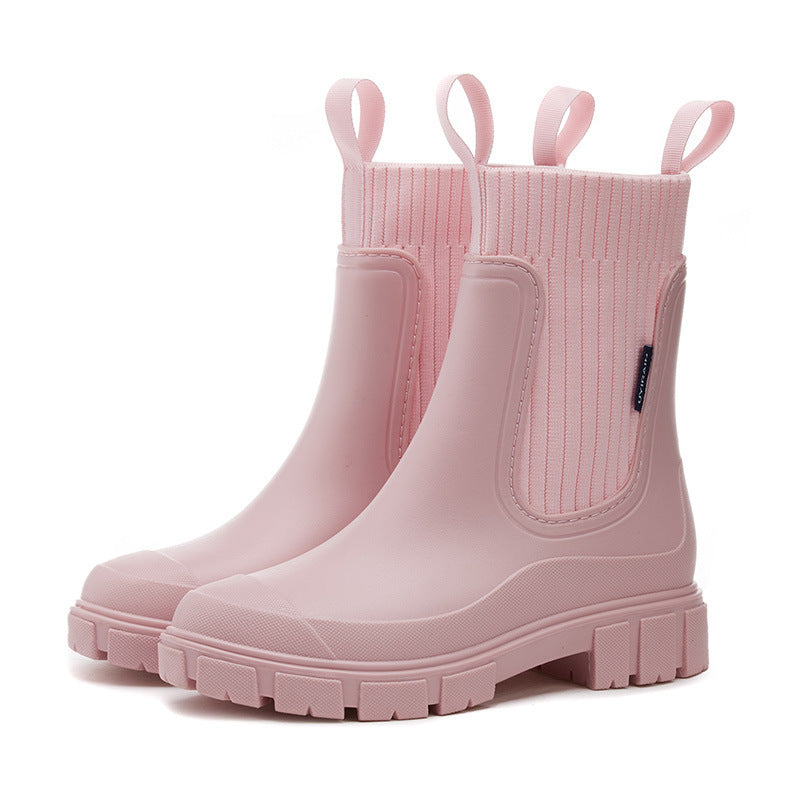 Vandtætte Regnstøvler med Non-Slip Sål – Ideelle til Udendørs Eventyr Regnstøvler Tech Butik Rosa 36